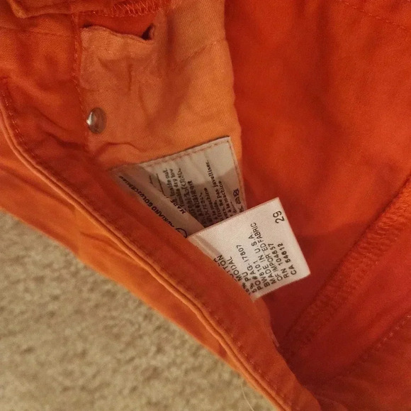 Adriano Goldschmied Stilt Crop Cigarette Jean Orange Womens 29 Straight #F176 - Picture 4 of 6